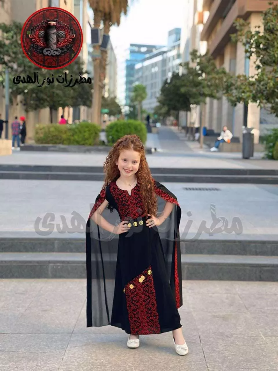 Embroidered Thobe Girl Dress Maxi traditional Tatreez Jordanian-Palestinian